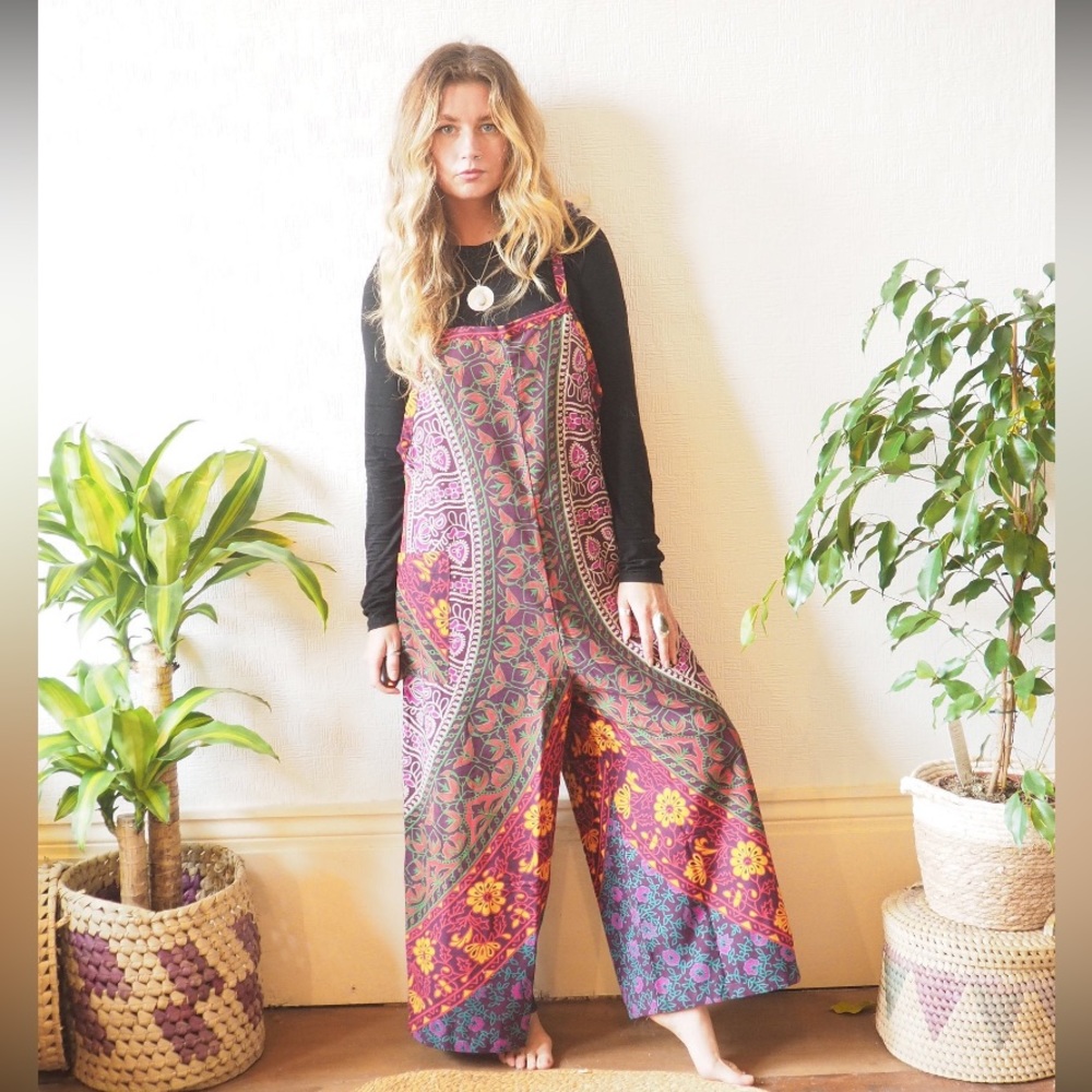 Mandala Wide Leg Overalls